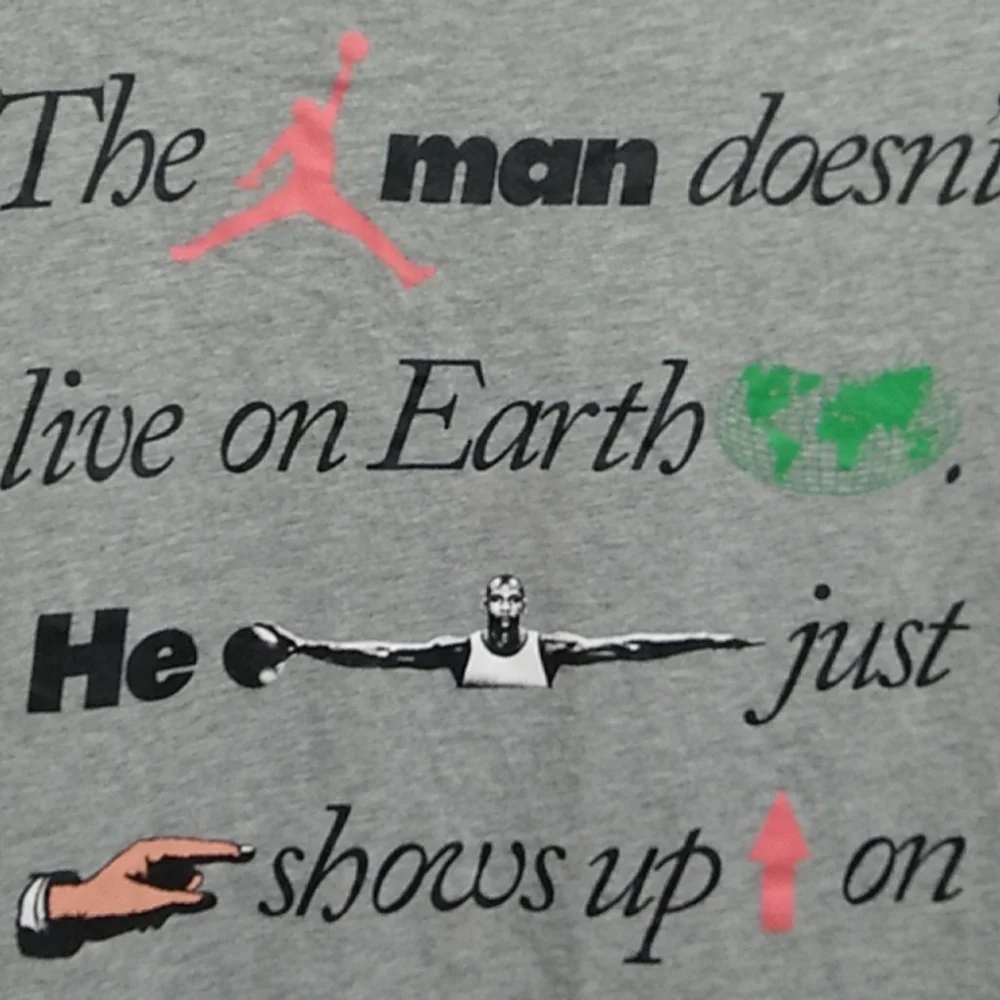 (BX11) SALE! Jordan Nike Tee Sz.XL Gently Worn Small Hole At Shoulder